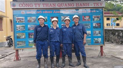 Cán bộ của bộ môn KTHL thực hiện đề tài phục vụ sản xuất tại mỏ than Quang Hanh